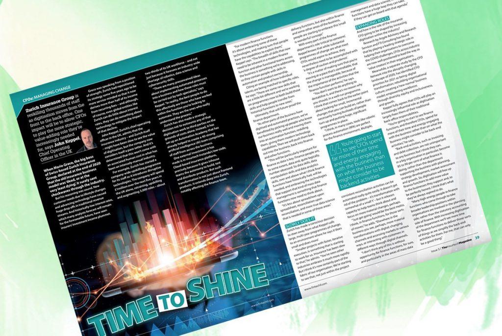 Exclusive: 'Time to shine' - John Keppel, Zurich Insurance Group in "The Insurtech Magazine" | Fintech Finance
