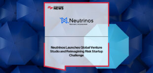 Neutrinos CEO Samik Ghosh, TiE Bangalore President Dr. Madan Padaki, and Shri Abhishek Singh from India’s Ministry of Electronics and IT announce the launch of the Neutrinos Venture Studio at Bengaluru Tech Summit 2025.