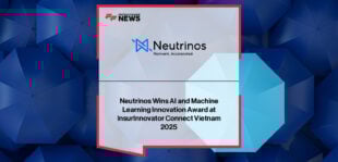 Suresh Chandrasekharan, Chief Technology Officer and Co-Founder of Neutrinos, representing Neutrinos at the IIC Vietnam Awards 2025 for AI and machine learning innovation in insurance.