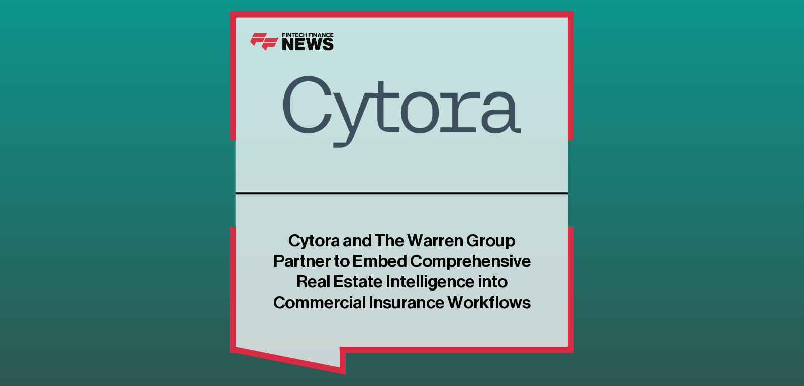 Juan de Castro of Cytora and David Lovins of The Warren Group announcing a strategic partnership to integrate real estate intelligence into commercial insurance underwriting.